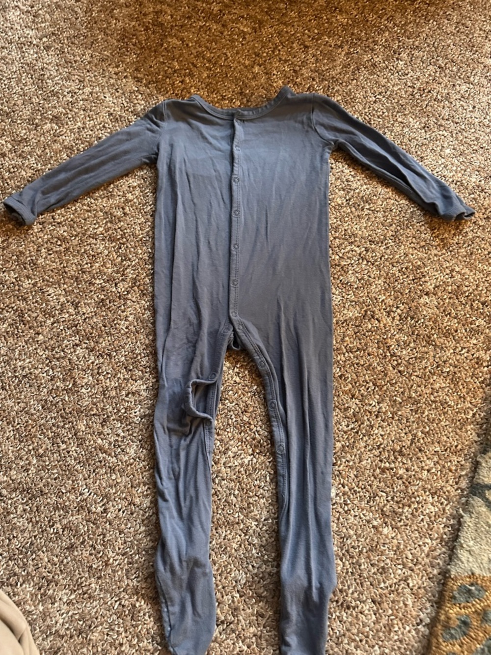 Kyte BABY Slate Gray Long-Sleeve Footed One-Piece